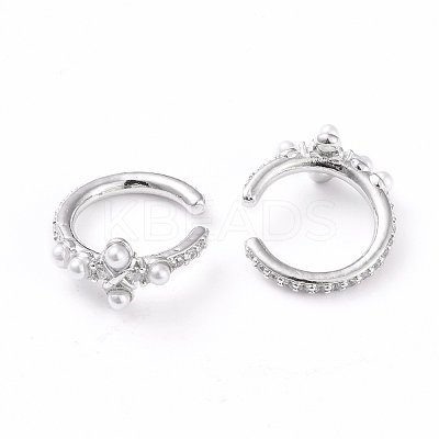 Brass Cuff Earrings EJEW-L234-004P-1