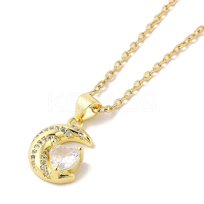 304 Stainless Steel Pendant Necklaces NJEW-U002-23G-02-1