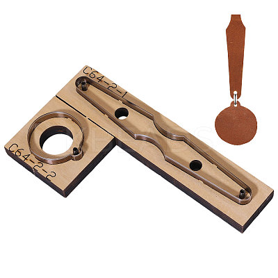 Wooden & Carbon Steel Leather Die Cutting Mold DIY-WH0622-221D-1
