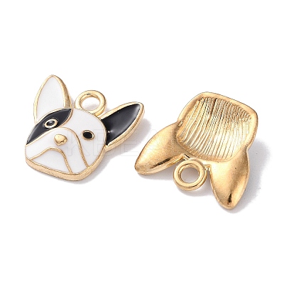 Alloy Enamel Pendants ENAM-O001-08G-G-1