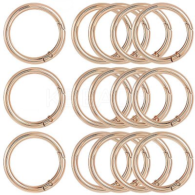 10Pcs Alloy Spring Gate Rings FIND-SP0001-38G-1