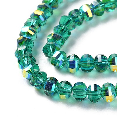 Transparent Electroplate Glass Beads Strands GLAA-Q099-H01-02-1