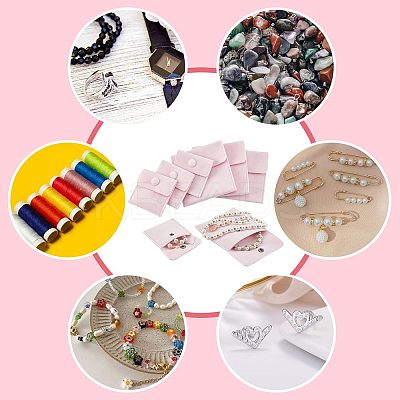 8Pcs 2 Style Square Velvet Jewelry Bags TP-FH0001-01A-1