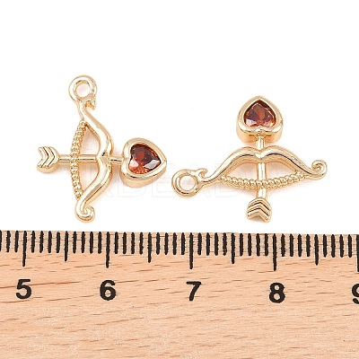 Brass Pave Cubic Zirconia Pendants KK-L261-18G-02-1