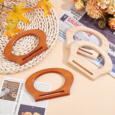 4Pcs 2 Colors Oval Wooden Bag Handles FIND-PH0059-90B-1