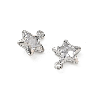 Brass Pave Clear Cubic Zirconia Charms CU-CBAD360-03P-03-1