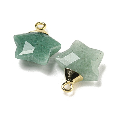 Natural Green Aventurine Pendants G-P540-01G-07-1