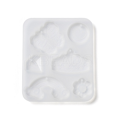 Rainbow/Butterfly/Crown Pendant DIY Silicone Mold X1-DIY-K073-09D-1