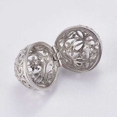Brass Cage Pendants KK-P115-20P-A-1