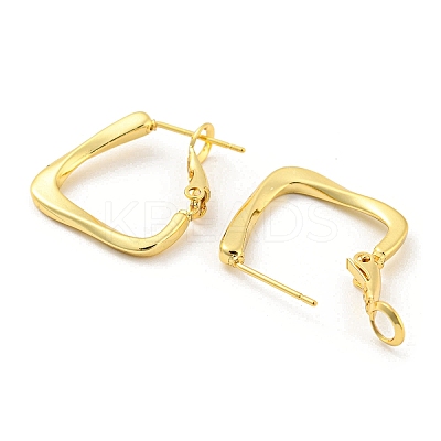 Rack Plating Brass Hoop Earrings for Women EJEW-K263-24G-1