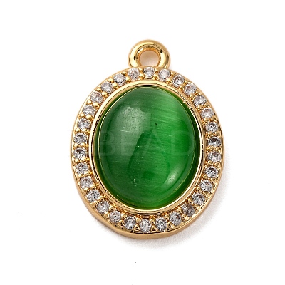 Brass Micro Pave Clear Cubic Zirconia Pendants KK-Z066-06G-02-1