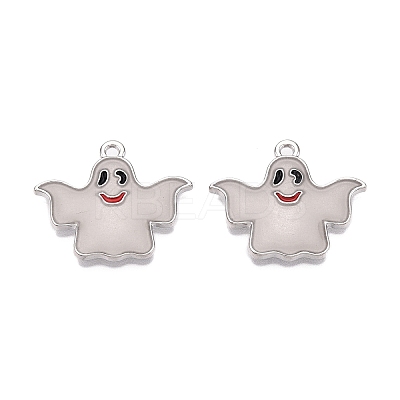 Halloween Theme Rack Plating Luminous Alloy Enamel Pendants ENAM-N056-238P-1