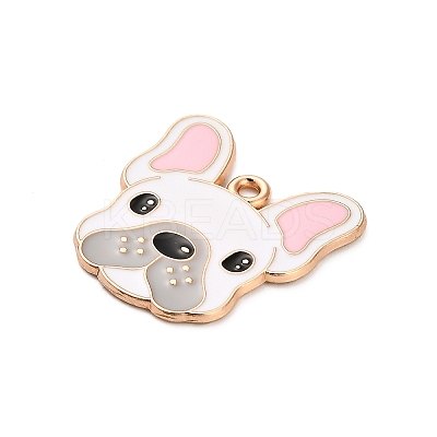 Animal Puppy Alloy Enamel Pendants FIND-V001-03G-03-1