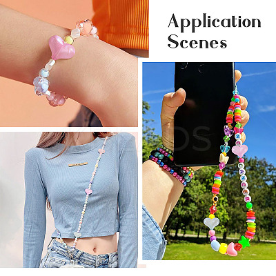 50Pcs 5 Colors Rainbow Iridescent Plating Acrylic Beads RESI-TA0002-19-1
