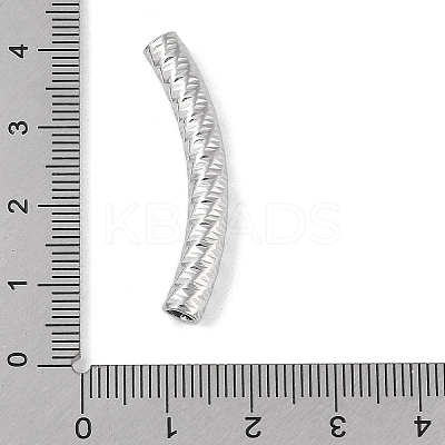 304 Stainless Steel Curved Tube Beads STAS-M071-03J-P-1