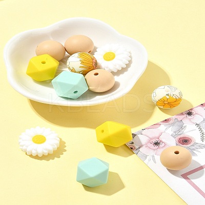 5 Styles Food Grade Eco-Friendly Silicone Beads SIL-FS0001-25-1