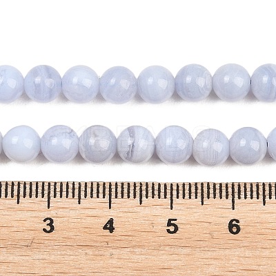 Natural Blue Lace Agate Beads Strands G-D106-A01-6mm-1