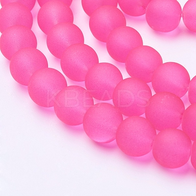 Baking Paint Transparent Glass Bead Strands X-GLAA-S031-10mm-35-1