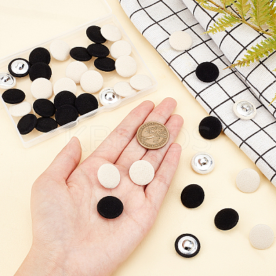 40Pcs 2 Colors Aluminum Buttons DIY-PH0008-67-1