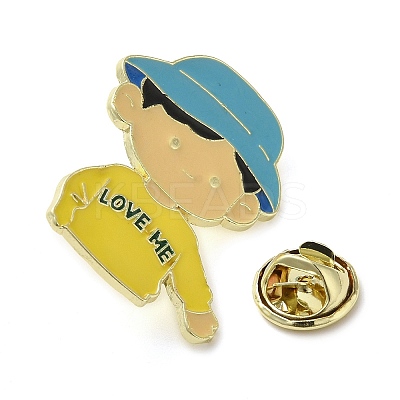 Boy Zinc Alloy Enamel Pin Brooch LS-JEWB-R022-01B-1
