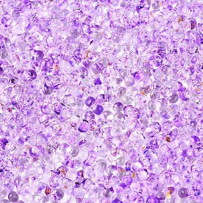 Spray Painted with Glitter Powder Glass Seed Beads SEED-T007-09B-1
