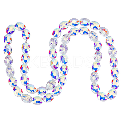 1 Strand Electroplate Glass Beads Strands GLAA-PH0004-31-1