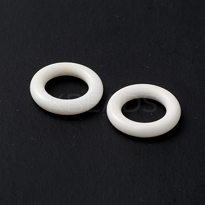 Natural White Agate Donut Charms G-C247-06E-1