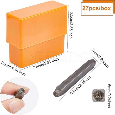Carbon Steel Stamps AJEW-WH0092-16-1