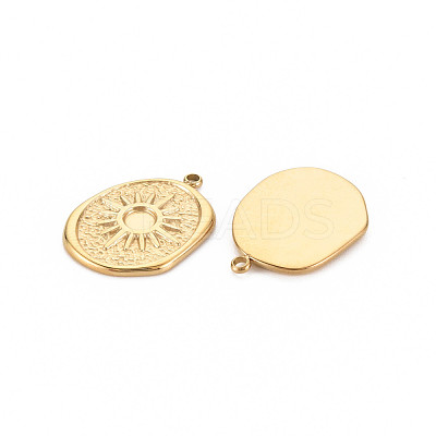 Ion Plating(IP) 304 Stainless Steel Pendant Enamel Settings STAS-N097-172LG-1