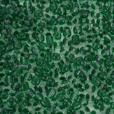 6/0 Transparent Two Tone Glass Seed Beads SEED-T006-01C-C09-1