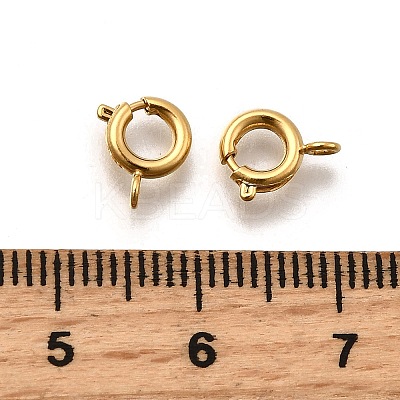 Eco-friendly Brass Spring Ring Clasps KK-D082-01F-G-1