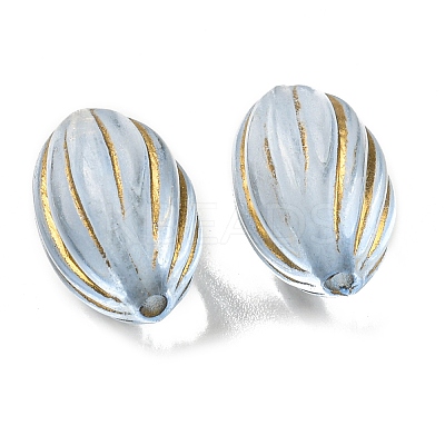 Plating Transparent Acrylic Beads OACR-B013-17D-1
