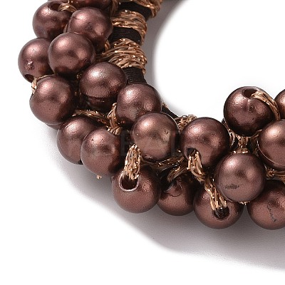 ABS Imitation Bead Wrapped Elastic Hair Accessories LS-OHAR-PW0007-49J-1
