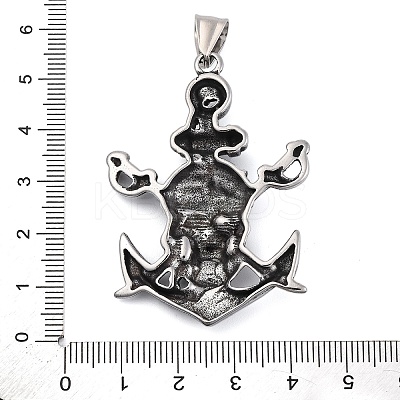 304 Stainless Steel Big Pendants LS-STAS-P367-01AS-1