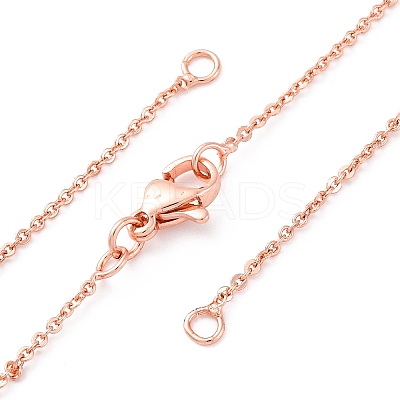 1.5MM Brass Cable Chain Necklace Making NJEW-D302-75RG-1