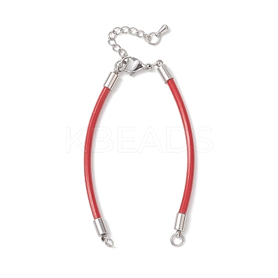 3MM Round Cowhide Leather Bracelet Making  AJEW-JB01540-1