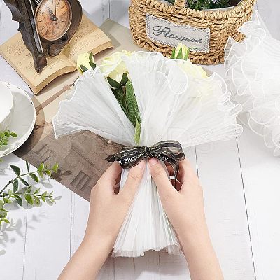 2Bags Pleated Gauze Yarn Flower Bouquets Wrapping Packaging OP-NB0001-13B-1