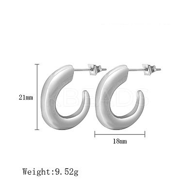 304 Stainless Steel Stud Earrings OU4872-4-1