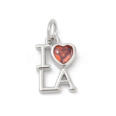 Brass Pave Cubic Zirconia Charms KK-U062-31P-1