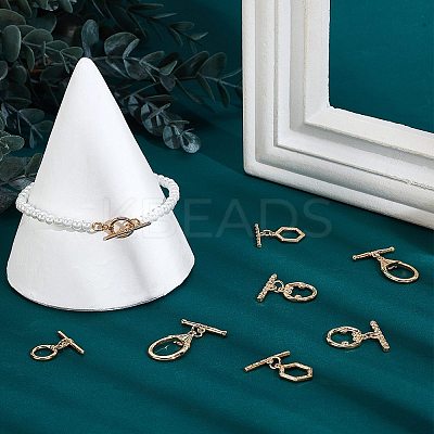 8Set 4 Style Brass Toggle Clasps KK-GA0001-16-1