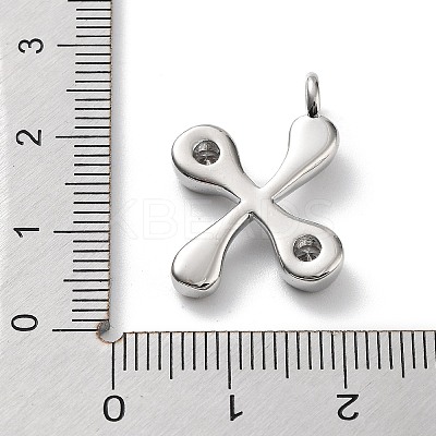 26Pcs 26 Styles Rack Plating Brass Micro Pave Cubic Zirconia Pendants KK-P247-09P-1