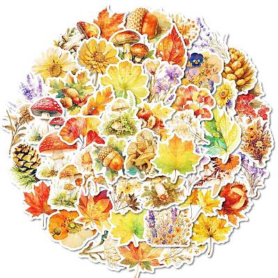50Pcs Cartoon Leaf Paper Sticker STIC-C012-12-1