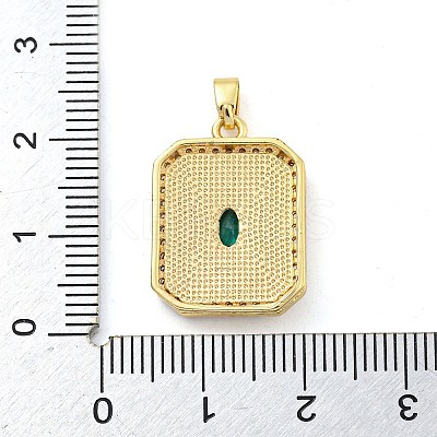 Brass Micro Pave Cubic Zirconia Pendants FIND-Z044-04B-1