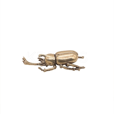 Brass Tea Pet Allomyrina Dichotoma Figurines Statues for Home Office Desktop Decoration PW-WG96CDA-01-1