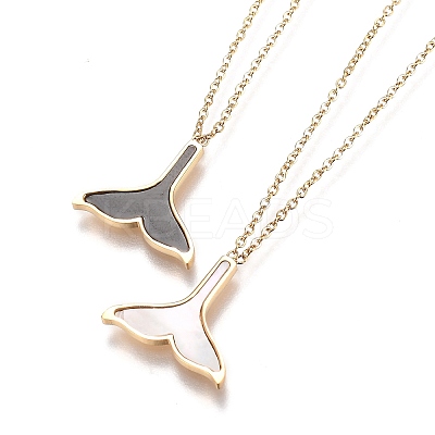 304 Stainless Steel Pendant Necklaces NJEW-H207-05G-1