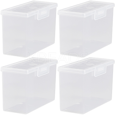 Plastic Card Storage Boxes with Hinged Lids CON-WH20010-06A-1
