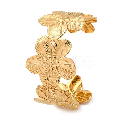 304 Stainless Steel Cuff Bangles for Women LS-BJEW-P347-02C-1