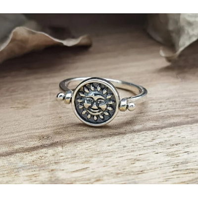 Zinc Alloy Finger Two Sided Rotatable Finger Rings FS-WG6AB10-02-1