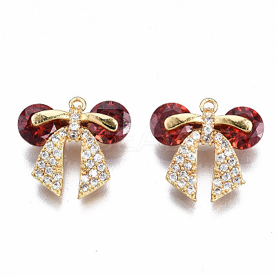 Brass Micro Pave Cubic Zirconia Pendants KK-Q277-065B-NF-1