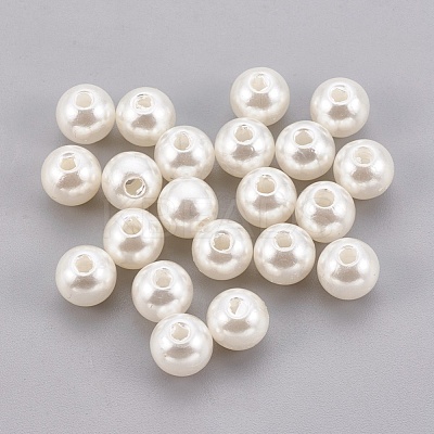 ABS Plastic Imitation Pearl Beads KY-G009-8mm-02-1